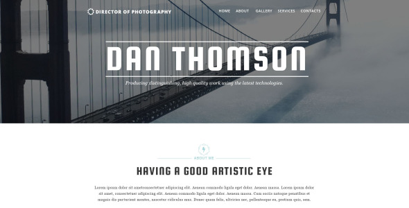 фотограф портфолио адаптивный шаблон сайта