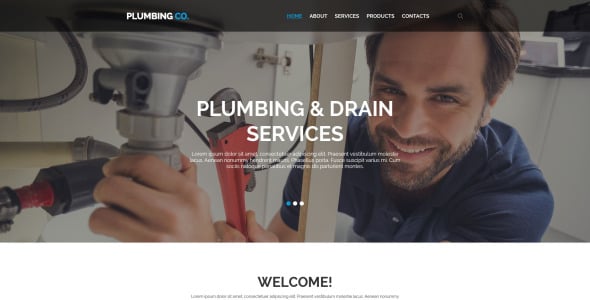 сантехника отзывчивый шаблон сайта