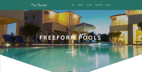 шаблон сайта обслуживания пула