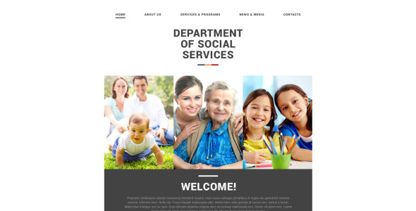 адаптивный шаблон сайта социального фонда