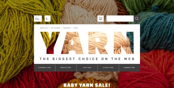 шаблон opencart интернет-магазина пряжи