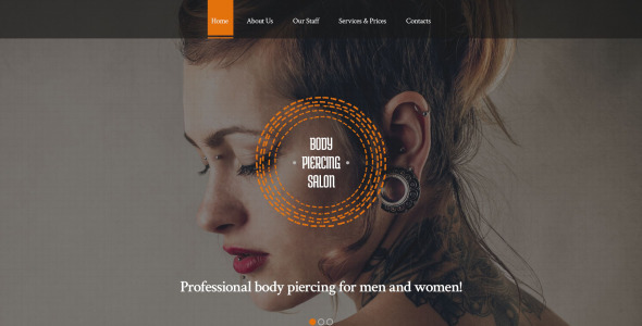 шаблон сайта салона пирсинга тела