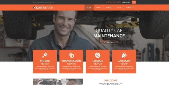 шаблон joomla для ремонта автомобилей