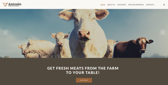 отзывчивый шаблон веб-сайта животноводческой фермы