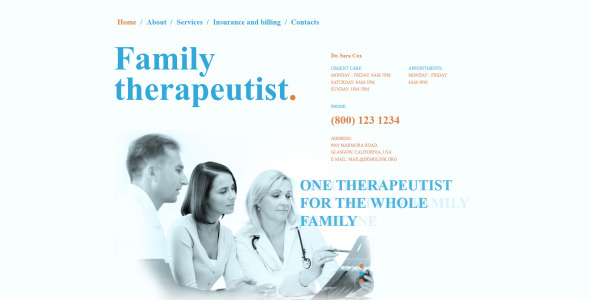 шаблон doctor moto cms 3