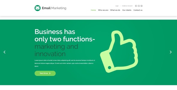 email маркетинг шаблон сайта