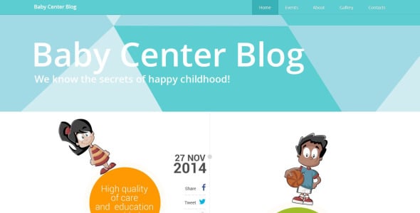 адаптивный шаблон сайта детского центра