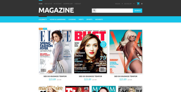 шаблон магазина журналов opencart