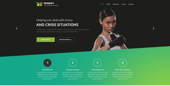 шаблон сайта боевых искусств