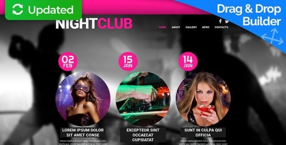 ночной клуб moto cms 3 шаблон