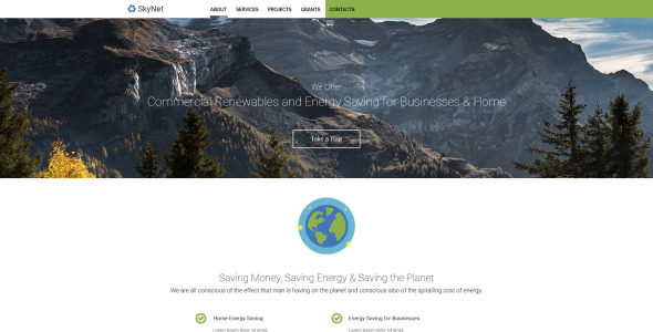 шаблон сайта skynet