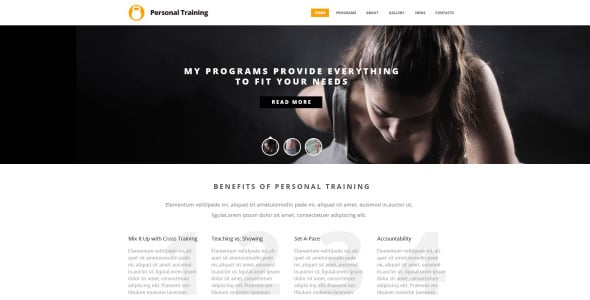 шаблон сайта спортивного клуба