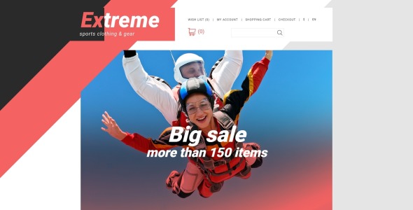 шаблон спортивного магазина opencart