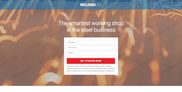 сварка адаптивного шаблона целевой страницы