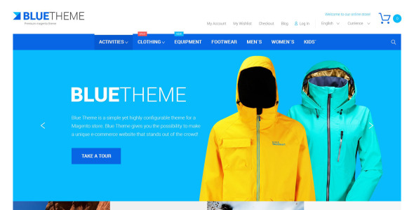тема blue magento