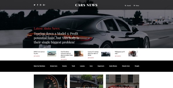 новости автомобилей шаблон joomla