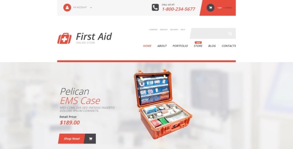 предметы первой помощи тема woocommerce