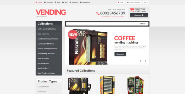 здоровые торговые автоматы shopify тема