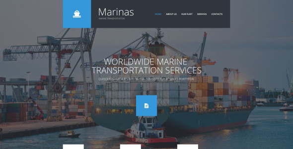 морской адаптивный шаблон сайта