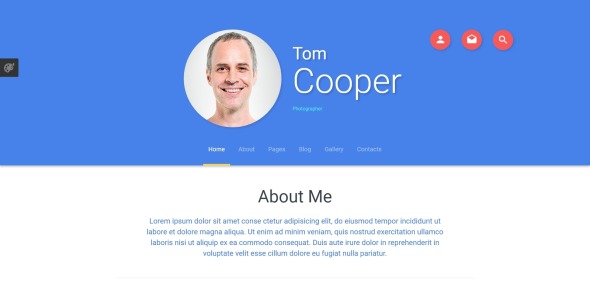 личный профиль шаблон joomla