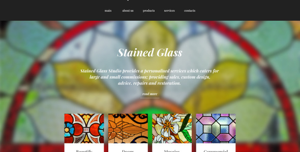 шаблон сайта студии витражей