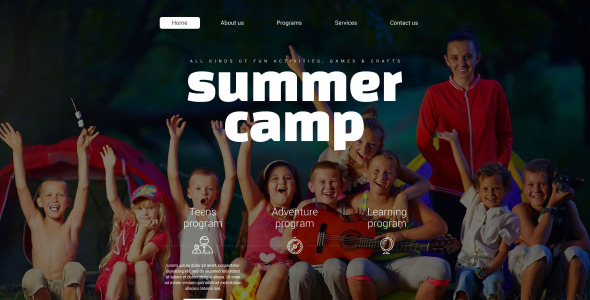 шаблон сайта летнего лагеря