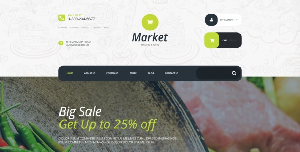 тема супермаркета woocommerce