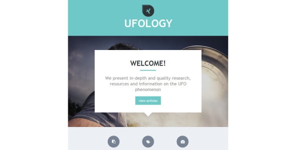 шаблон отзывчивого бюллетеня ufo