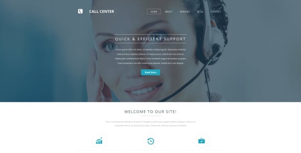 шаблон call center moto cms 3