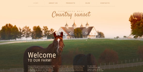 тема wordpress country sunset
