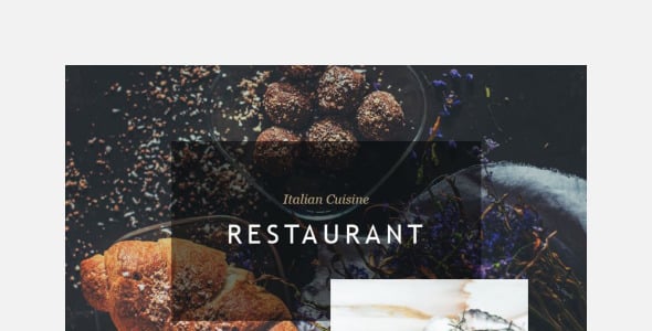 итальянский ресторан отзывчивый шаблон информационного бюллетеня