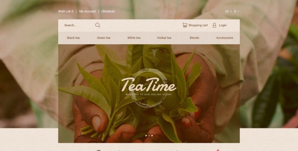 шаблон opencart tea time