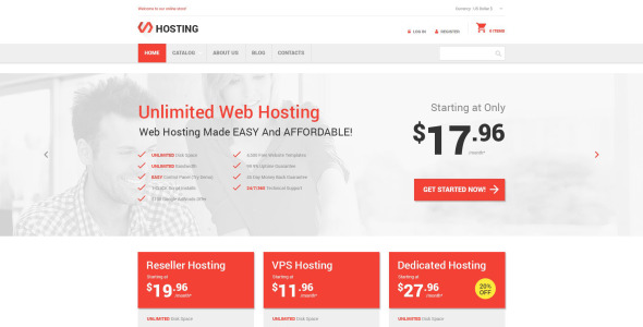неограниченный хостинг шаблон virtuemart