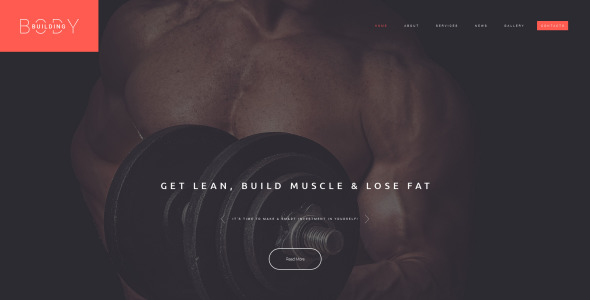 шаблон сайта клуба бодибилдеров