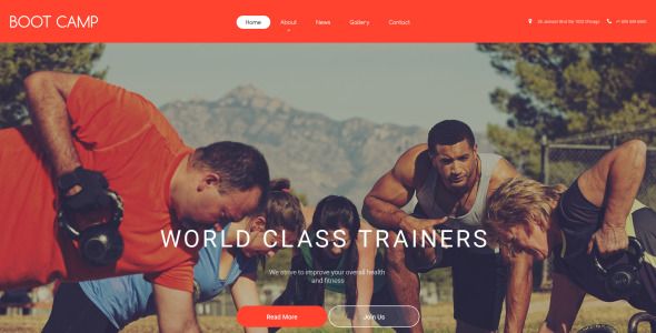 шаблон сайта boot camp