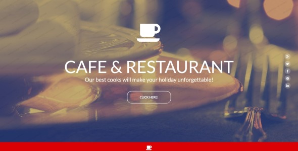 кафе и ресторан отзывчивый шаблон целевой страницы