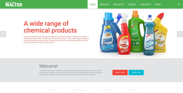 шаблон сайта химических продуктов
