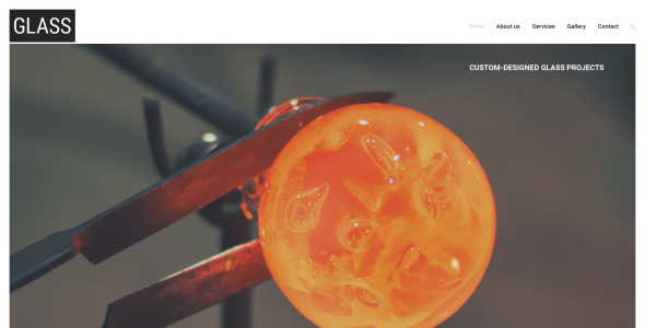 стеклянный шаблон сайта