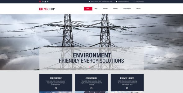 промышленный адаптивный шаблон сайта