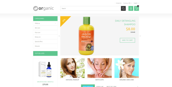 органическая тема prestashop