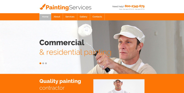 отзывчивый шаблон сайта малярной компании