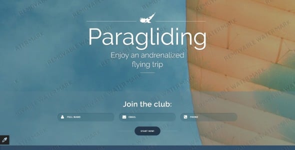 парапланеризм отзывчивый шаблон целевой страницы