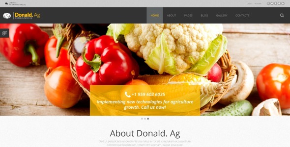 сельское хозяйство joomla шаблон
