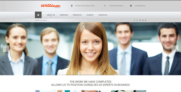 шаблон business &amp; services moto cms 3