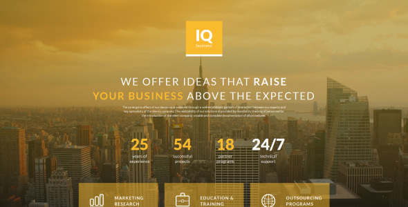 шаблон business &amp; services moto cms 3