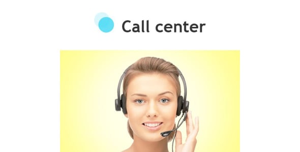 отзывчивый шаблон информационного бюллетеня колл-центра