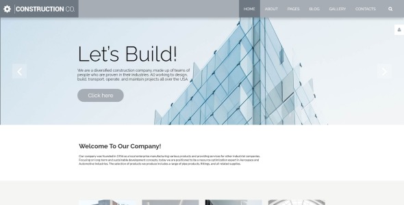 строительная компания многостраничный корпоративный шаблон joomla