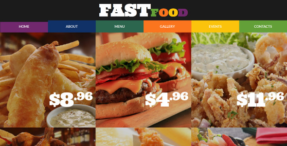 ресторан быстрого питания moto cms 3 шаблон