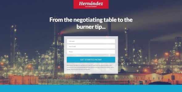 адаптивный шаблон целевой страницы gas &amp; oil