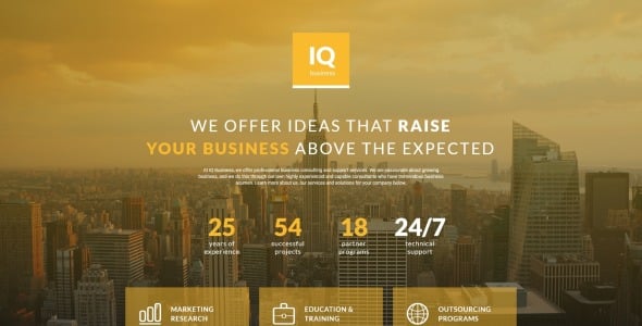 консалтинг современный html шаблон целевой страницы